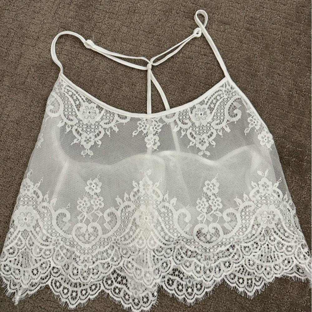 White lace top